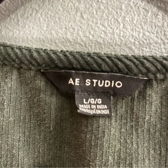 Emerald green corduroy dress - Picture 4 of 4